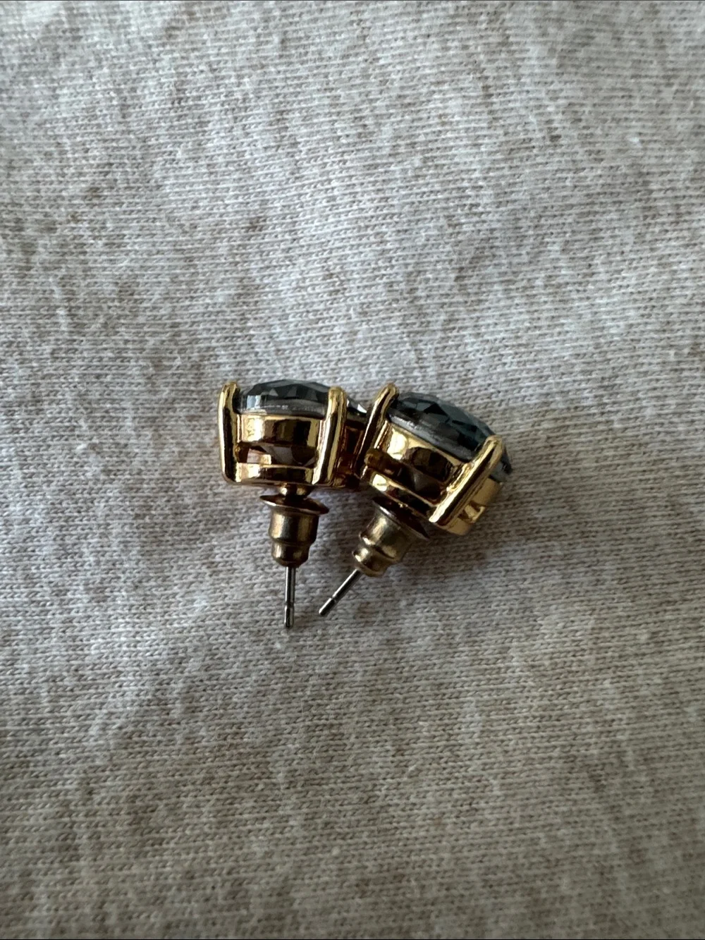 kate spade Gold-Tone Smoky Crystal Stud Earrings